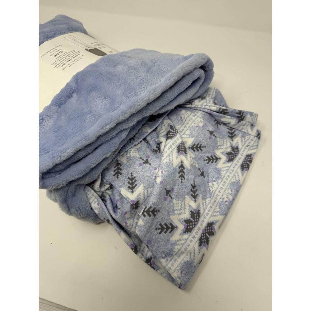 Cuddl Duds Women's Blue Winter PJ Set M - Picture 3 of 3